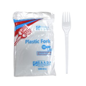 Saada Plastic Fork White 50 Pieces
