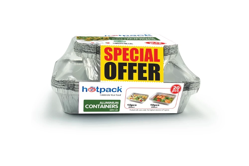 Hotpack Aluminum Container 8389 + 8342 (10 Pieces Each)