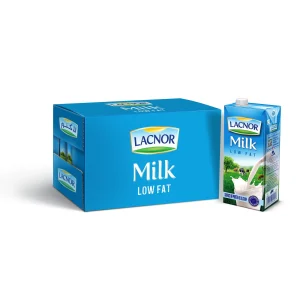 Lacnor Essentials Long Life Low Fat Milk 1 Lt x 12