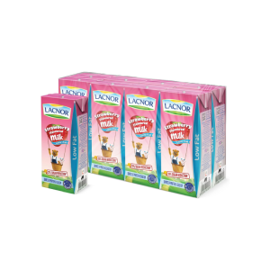 Lacnor Strawberry Milk 180ml x 4 x 8
